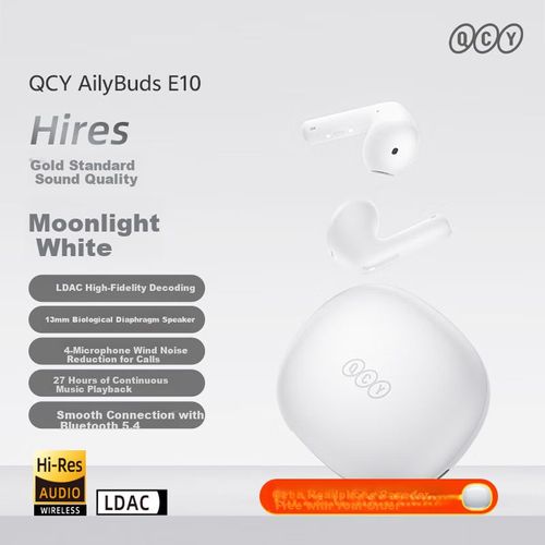 Audífonos Inalámbricos Qcy Ailybuds E10 Blanco A Prueba De Agua