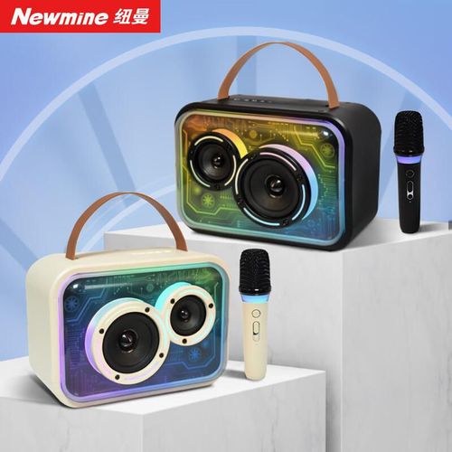 Micrófono Newman Mc78 Inalámbrico Bluetooth Con Altavoz Y Entrada Aux Transparente