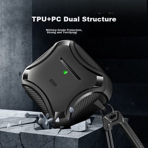 Funda Esr Iron Armor Airpods 4 Magnética Negra