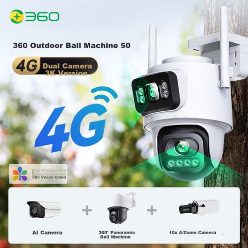 Cámara De Seguridad 360 Ptz Exterior 5C 5Mp 3K 4G