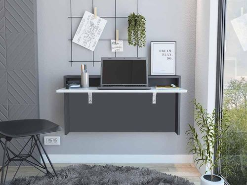 Escritorio Colgante Frello Plata Blanco