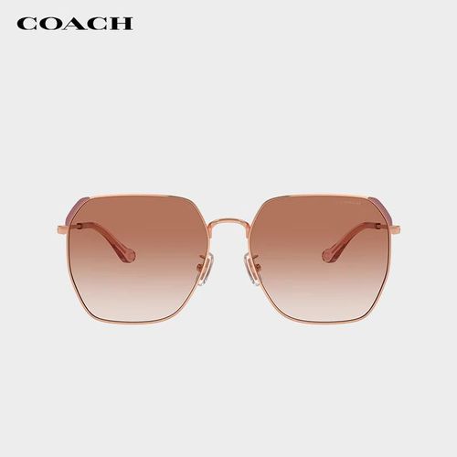 Lentes de Sol COACH Montura Metálica Irregular Degradado Rojo Para Mujer