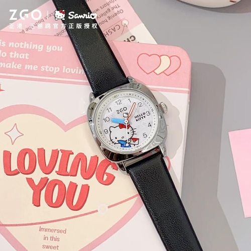 Reloj Hello Kitty, Para Chicas Estudiantes De Secundaria Y Preparatoria, Diseño De Gatito Lindo, Impermeable, Estilo Retro Único, Modelo 2157