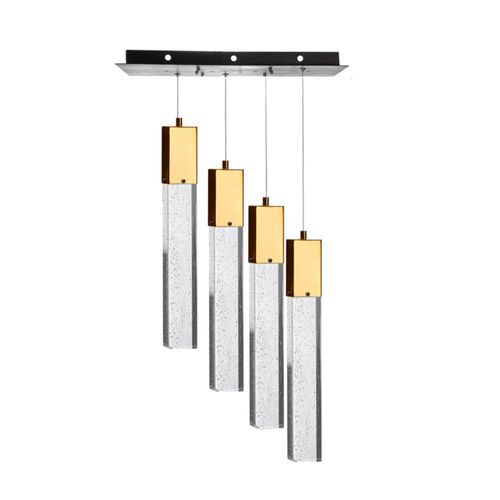 Lámpara de Techo con Chip LED Cristal Cortado Star 4 Luces