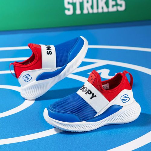 Tenis Snoopy Deportivos Azul Rojo Unisex