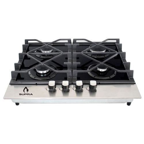 Parrilla Empotrable a Gas LP Supra 4Q-TD-60 Negra