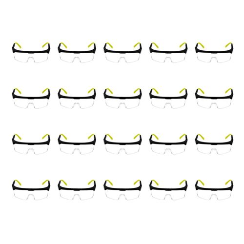 PACK 20 LENTES DE SEGURIDAD MAPLE SAFE AJUSTABLES MICA TRANSPARENTE