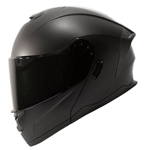 Casco moto abatible certificado dot negro mate gafas talla m