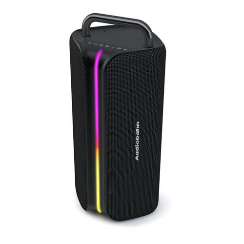 Bocina Recargable Audiobahn SYMPHONY 120W | Bass Boost + Iluminación RGB | Party Box Portátil
