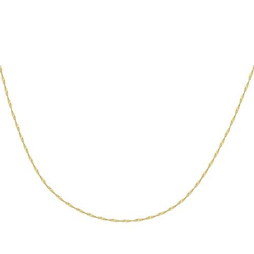 Cadena Italiana Singapur Delgada Oro 10k 40cm Horoz E953 V12