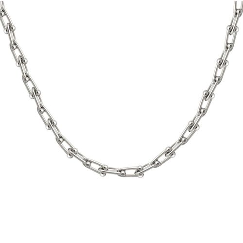 Gargantilla Eslabones con Bolitas 45cm Acero Inoxidable EH30