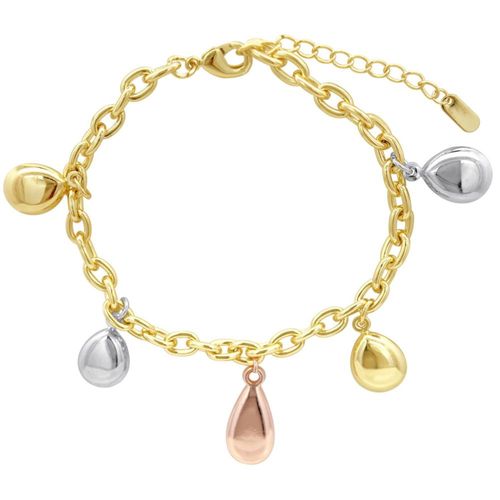 Pulsera Gotitasen tono florentino en 18cm de Chapa de Oro 18K EH126