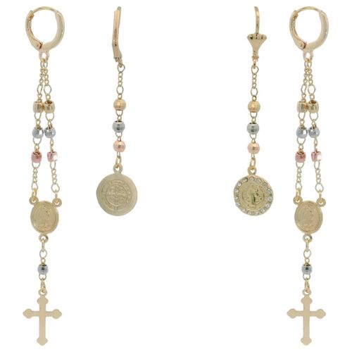 Kit de Aretes religiosos Chapa 18K Horoz EH69