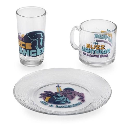 Plato Vaso Taza Juego Lightyear Desayunador Para Niños Crisa
