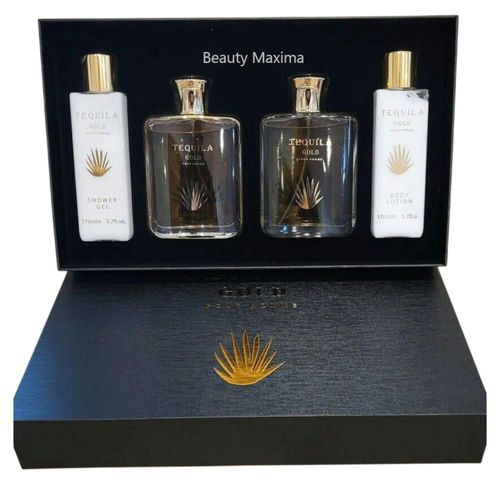 SET BHARARA KING TEQUILA GOLD 4PZS 100ML EDP SPRAY/AFTHER SHAVE 100ML/BODY LOTION 170ML/SHOWER GEL 170ML.