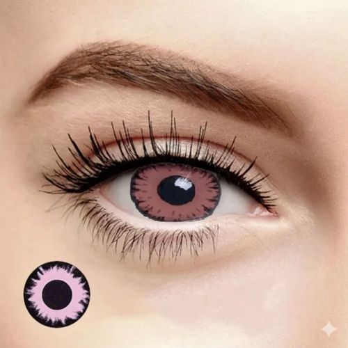 Lentes de contacto fantasía rosa oscuro Cosplay Halloween Anime