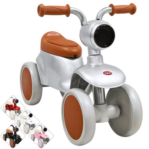 Montable Correpasillos para Niños con Luz y Sonido Coche Musical Apto a Partir de 1 año y Soporta hasta 16 kg -  Plateado