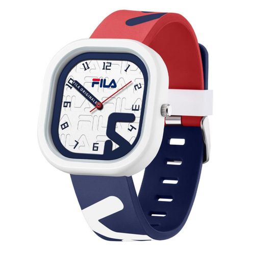 Reloj Fila Show Me Now Silicona Rojo Azul Para Mujer