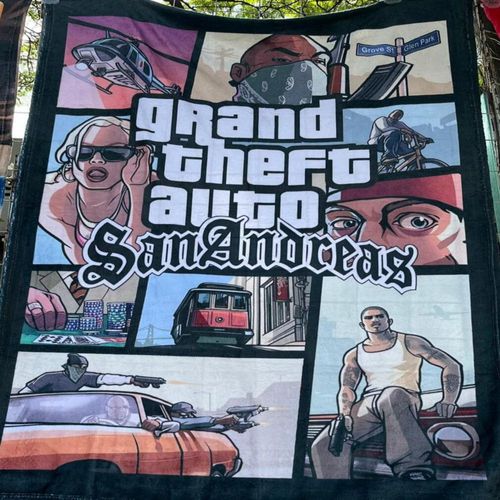 Exclusiva! Cobija Frazada Ultra Suave Grand Theft Auto San Andreas