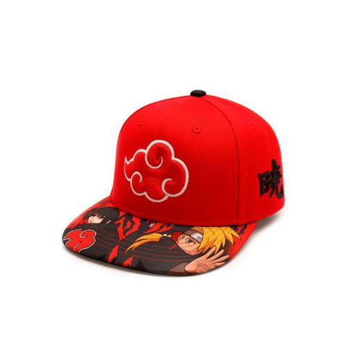 NARUTO Gorra snapback Akatsuki nube roja visera plana modelo Nube ajustable