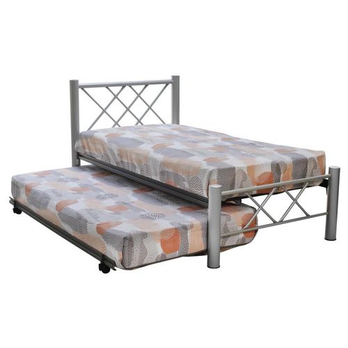 Cama Individual con Cama Baja Individual Londres Gris