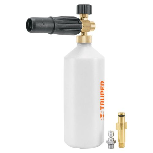 AMEK ofrece dispensador SOAP-HC con cañón lanza espuma para hidrolavadora, ideal para limpieza profunda, fácil de usar y con ajuste de presión.