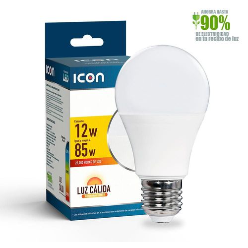 ICON Pack 10 Focos LED 12W E26 Luz Cálida 3000K Ilumina 85W