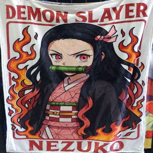 Exclusiva! Cobija Frazada Ultra Suave Demon Slayer Kimetsu No Yaiba Nezuko Blanca