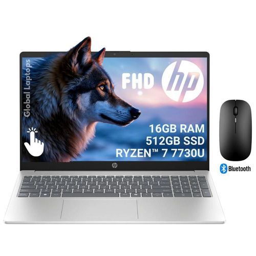 Laptop hp amd ryzen 7 7730u 512gb ssd 16gb ram 15.6" fhd touch