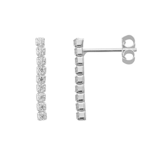 Arete Barrita Churumbela Lineal Plata .925 Horoz EP907