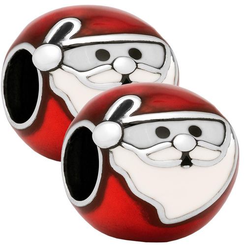 Dije santa claus navideño joya MXCXU-002 XmasClaus01 Dije navidad rojo con barba blanca