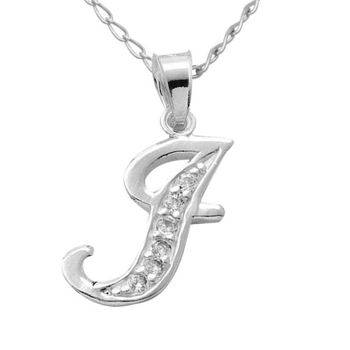 Collar Gargantilla Letra I Plata 925 45cm Horoz EP1409