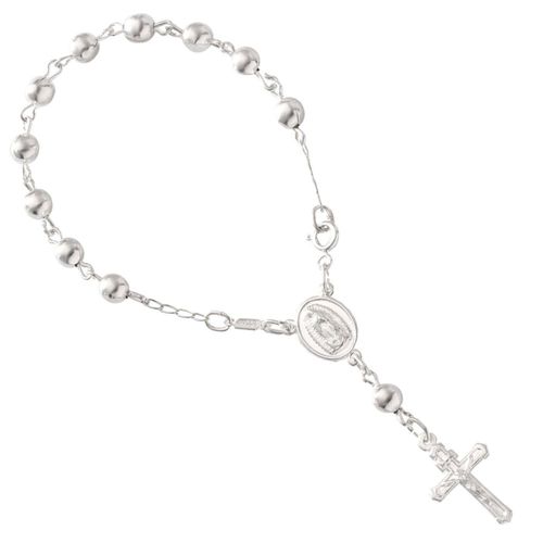 Pulsera Misterio Bolita Lisa 5mm medida 18cm Plata 925 Horoz EP649