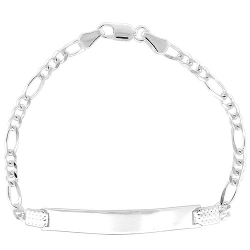 Esclava placa tejido 3x1 medida 18cm Plata 925 Horoz EP556