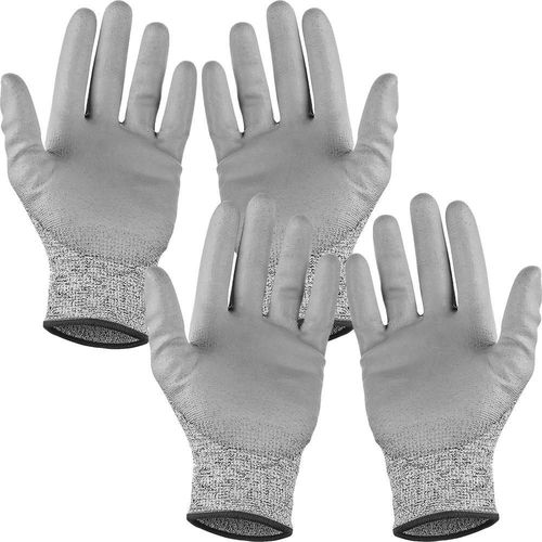 Guantes Grises para Cortar Madera MXGGY-012 GlovesGray Par de Guantes Nuevos Anticorte