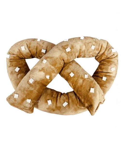 Cojin Pretzel Navideño Suave Decorativo 50x35 Camel