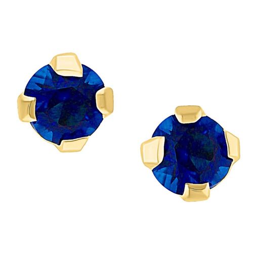 Broquel 2.25mm circonia azul Oro 10K Horoz V12 E381
