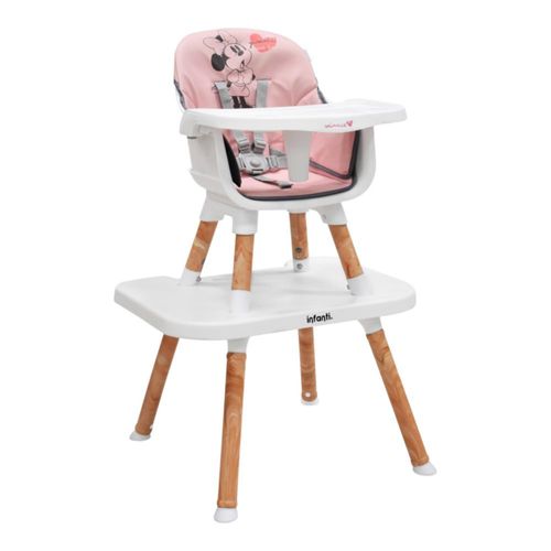 Silla Alta Periquera Bebe Ligera Segura Sweet Minnie Rosa 6 En 1