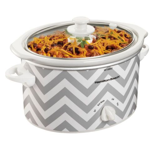 Olla De Lenta Cocción 2.8L Color Bco/Plata Hamilton Beach 33234