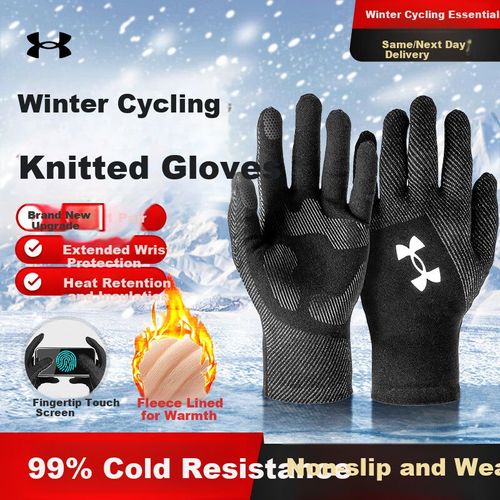 Guantes UNDERARMOUR ciclismo térmicos pantalla táctil G Negro