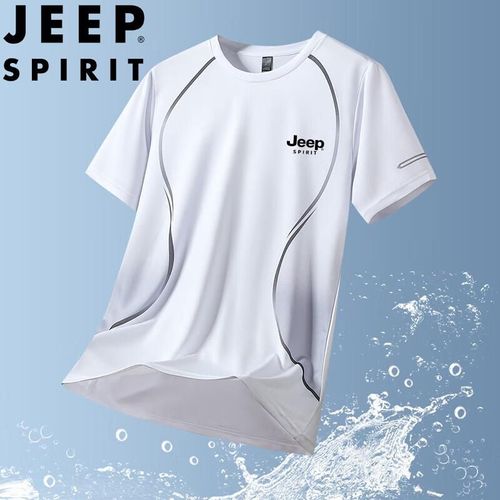 Playera Jeep Spirit Blanca Para Hombre