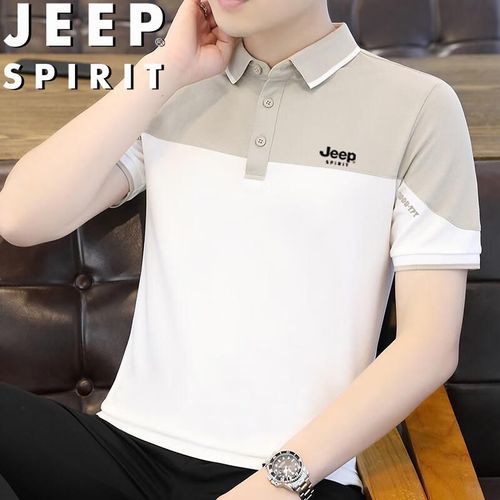 Playera Polo Jeep Spirit Blanca Para Hombre