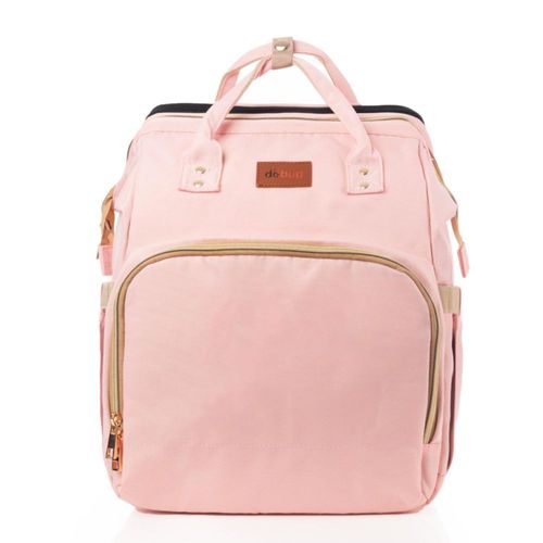 Mochila Pañalera Debug para bebé con cambiador cuna, color Rosa