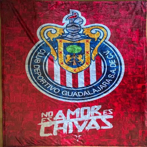 Exclusiva! Cobija Frazada Ultra Suave Chivas Guadalajara Escudo