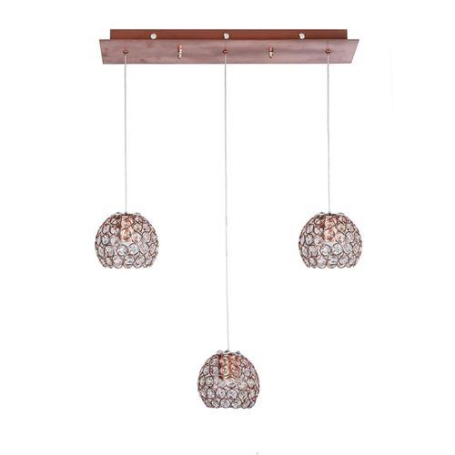 Candil Globo de 3 luces cristal cortado High Quality k9 de Alto Brillo