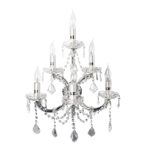 Candil de Pared Gamalux María Theresa Cristal de 6 Luces
