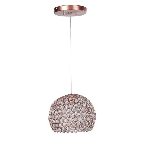 Candil Colgante Globo Cristal Cortado Hq K9 Alto Brillo De 1 Luz 23 Cm