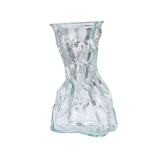 Jarrón de vidrio, hogar minimalista, transparente, decoración del hogar, adorno de mesa.HOGAWAY