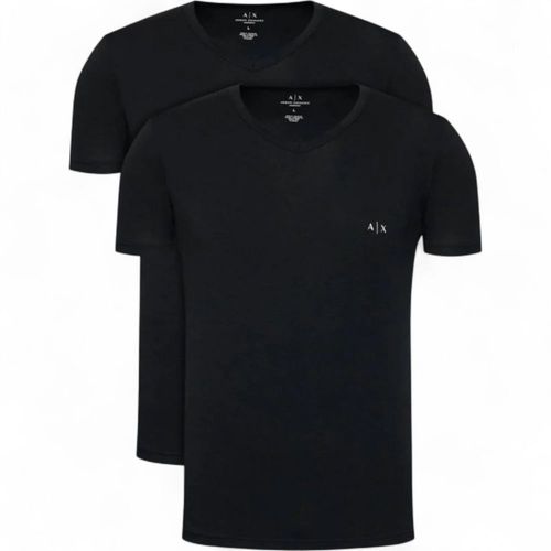 Playeras Armani Exchange 2pack Negro