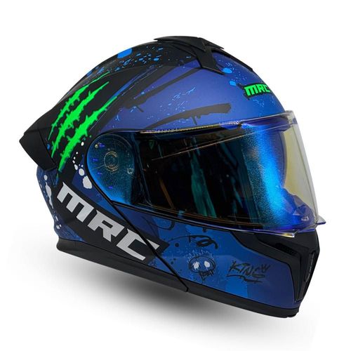 Casco Abatible Scratch Azul Mediano